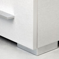 Emuca Pie para muebles Alumix 8, 12, Pintado aluminio, Plástico - Pintado aluminio