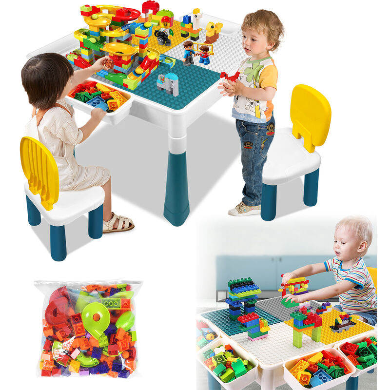 Kindertisch Mit 2 PCS Stühlen, Maltisch & Bast Produktbild-Vorschau 5