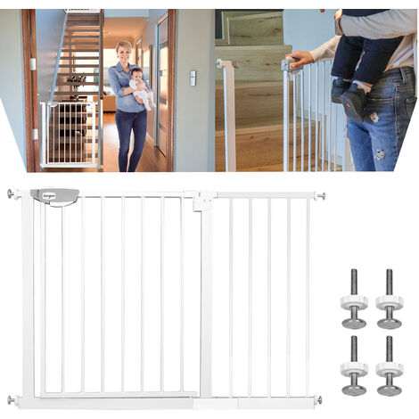 VINGO Türschutzgitter Treppenschutzgitter für Baby Kinder Sicherheitstür  96-103 cm breit weiss