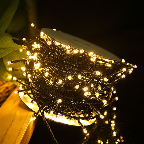 UISEBRT 50m 500 LED Lichterkette Außen Innen Dekoration für Weihnachten, Ostern, Halloween, Hochzeit, Party, mit 8 Leuchtmodi, Wasserdicht IP44 (50m 500LED, Warmweiß)
