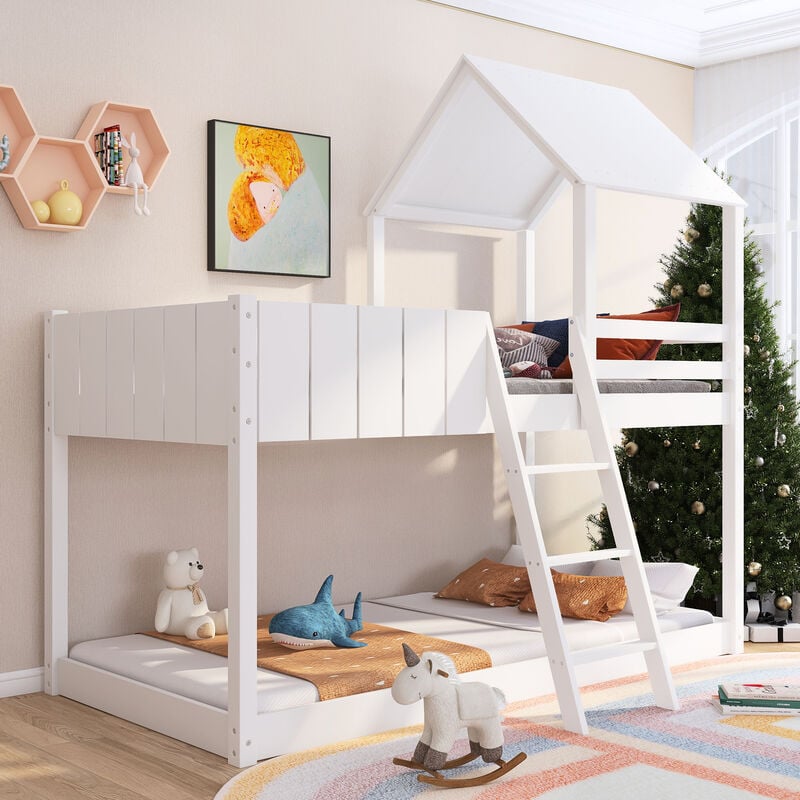 Bunk bed outlet ladder barrier