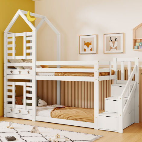 Cheap bunk beds with slide best sale