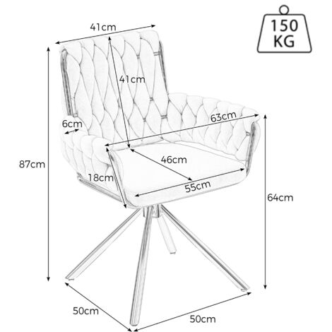 Velvet Dining Chair, Armchair, Single Luxurious Living Room and Bedroom Swivel Chair, Leisure Swivel Chair with Four Metal Support Legs, Grey