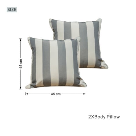 Abrihome Outdoor Waterproof Garden Cushion Covers for Outside Sofa Bedroom,45x45cm (Set of 2)