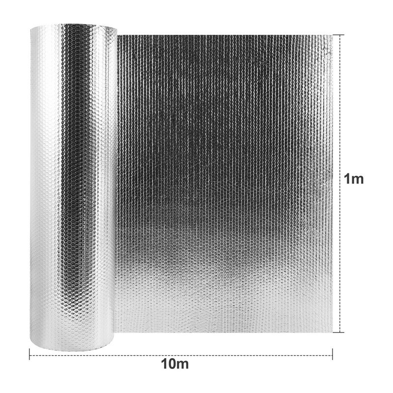 Randaco Film alluminato bifacciale isolante Film isolante termico del tetto  a bolle 1x10m 3-4mm (10㎡)