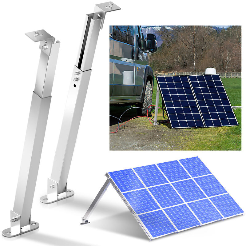 Supporto per pannello solare Supporto per modulo solare in lega di  alluminio con angolo di inclinazione regolabile 2X