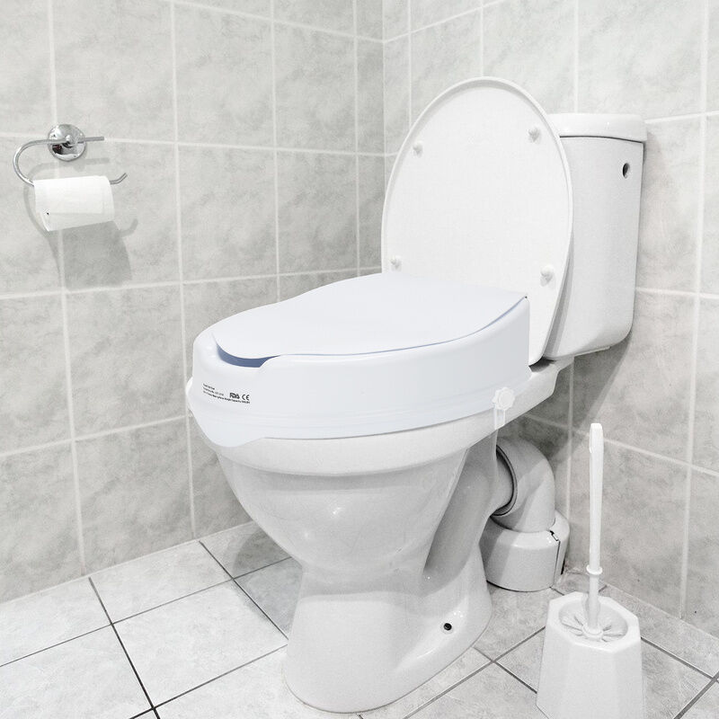 Randaco Rialzo water Sollevatore per sedile WC Altri accessori per l'igiene  Ausili per la toilette 10 cm Sedile per WC con coperchio Attacco per WC