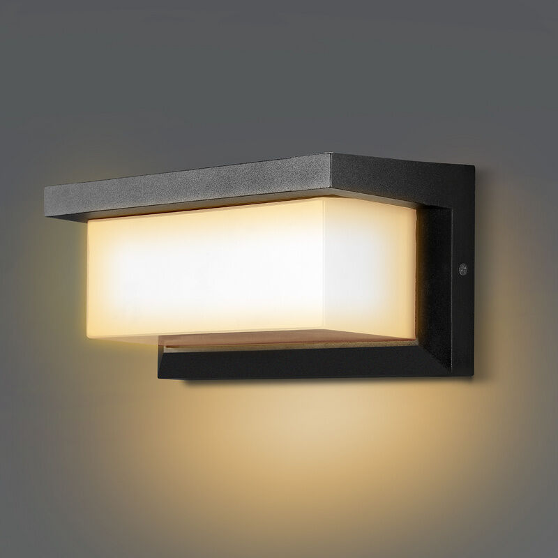 Lamker 18W LED Lampada da Parete Esterno con Sensore di Movimento 6000K  Bianco Freddo Impermeabile IP65 Applique a Muro Alluminio Nero Moderno  Illuminazione Luci per Corridoio Scale Giardino Garage : : Altro