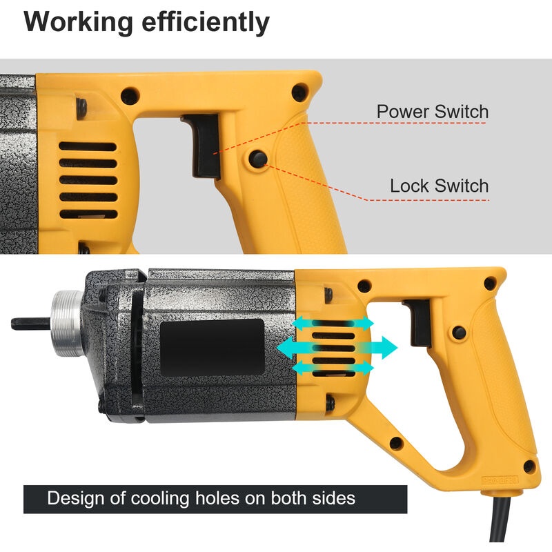 Randaco 1000 W vibratore per calcestruzzo bottiglia di vibrazione bottiglia  1,5 m vibratore a mano vibratore per calcestruzzo compattatore