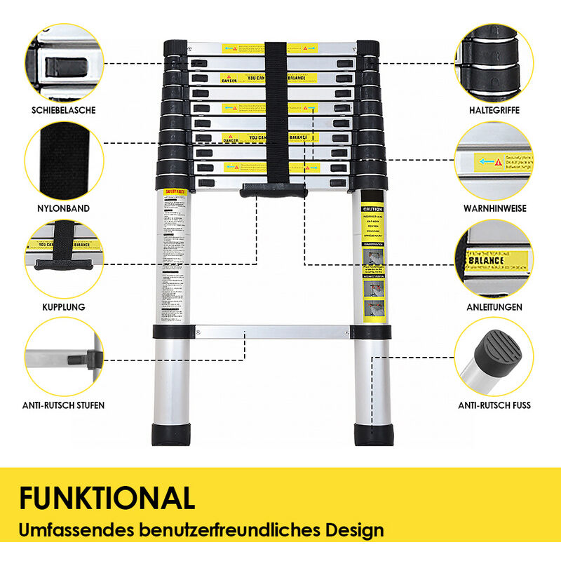 Silverline metro flessibile flessometro riga ABS 10 m x 32 mm comoda  impugnatura 