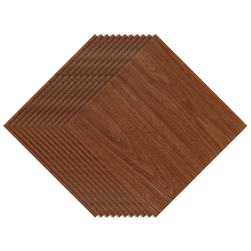 Randaco Pavimento adesivo in PVC -1 Scatola di 11 piastrelle viniliche  autoadesive - Colore legno - circa 1 m²