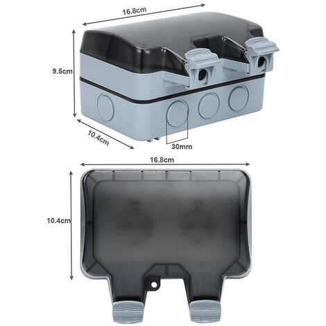 Presa impermeabile Doppia presa elettrica esterna Ip66 Presa a muro  impermeabile