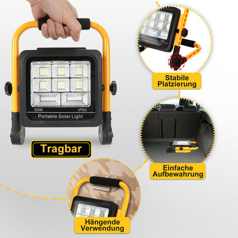 Faretto LED, 50 W, ricaricabile, batteria agli ioni di litio, 3500