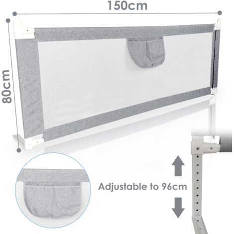 Sponda Letto Anticaduta Per Bambini 200 Cm HILEYOLLA - Rialzo Verticale, Rete In Nylon, Montaggio Facile