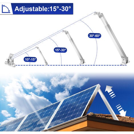 Kit di montaggio per tegole fotovoltaiche per 2 pannelli solari