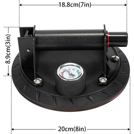 Ventosa doppia in 2 pezzi, ventosa doppia Maniglia di aspirazione fino a  100 kg Ventosa