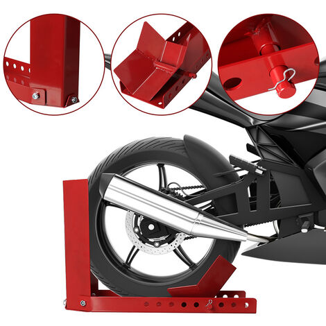 Cavalletto alzamoto universale in alluminio per ruota posteriore moto  Bloccaruota : : Auto e Moto