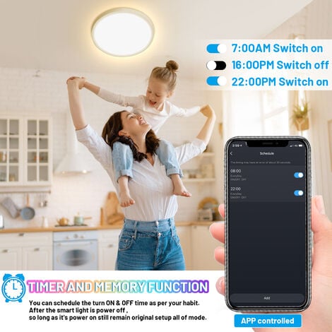 Bluetooth APP Lampada da parete ovale minimalista RGB Telecomando