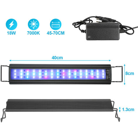 Randaco 18cm LED Acquario RGB Illuminazione Impermeabile Fish Tank