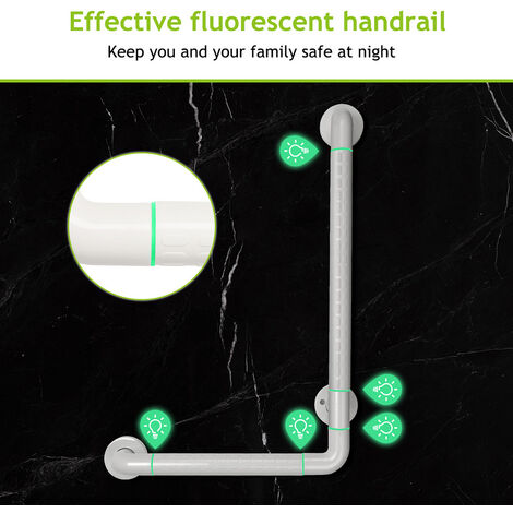 Randaco Maniglia Doccia Maniglia antiscivolo in acciaio Fluorescente, per  vasca da bagno, camera da letto, ringhiera