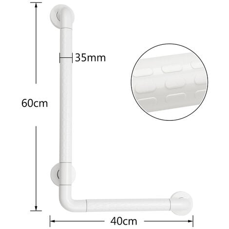 Randaco Doccia, Maniglia per doccia in acciaio inox Maniglione Doccia  Anziani Antiscivolo Maniglia per bagno a muro per Anziani e Bambini 60x40cm