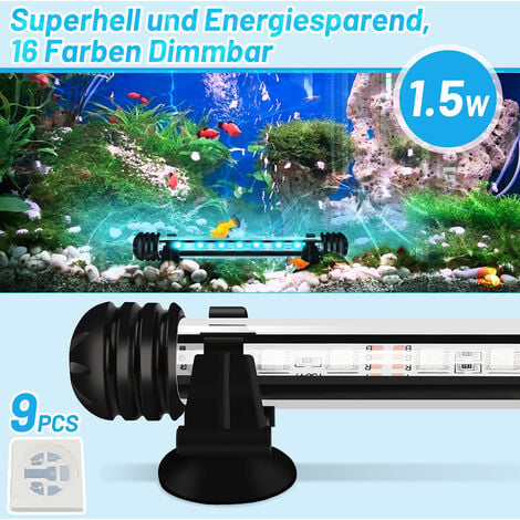 barra LED lampada LED per acquario impermeabile immersione rgb tubo 18 cm 