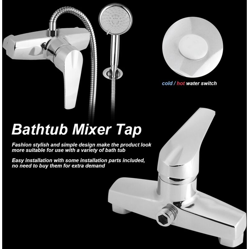 Zinc Alloy Bathroom Bathtub Single Handle Faucet Wall Mounted Bath Shower  Valve Mixer Tap.