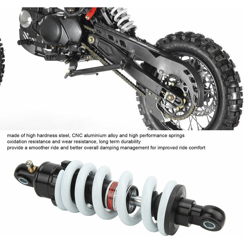 Mini Bike Red Springs - Shock Absorber Suspension, Mini Shock Absorber  Damper Spring Universal for Mini Bike Scooter Moped 750LB/IN 125mm