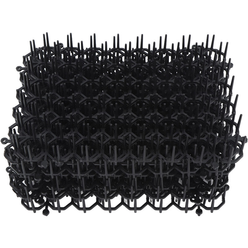 Scat Mat with Spikes Prickle Strips for Cats Dogs Spiked Mat Network Digging  Stopper for Garden Fence Outdoor Indoor Keep Pet Dog Cat Off Couch  Furniture, 79 x 12 Inch Black