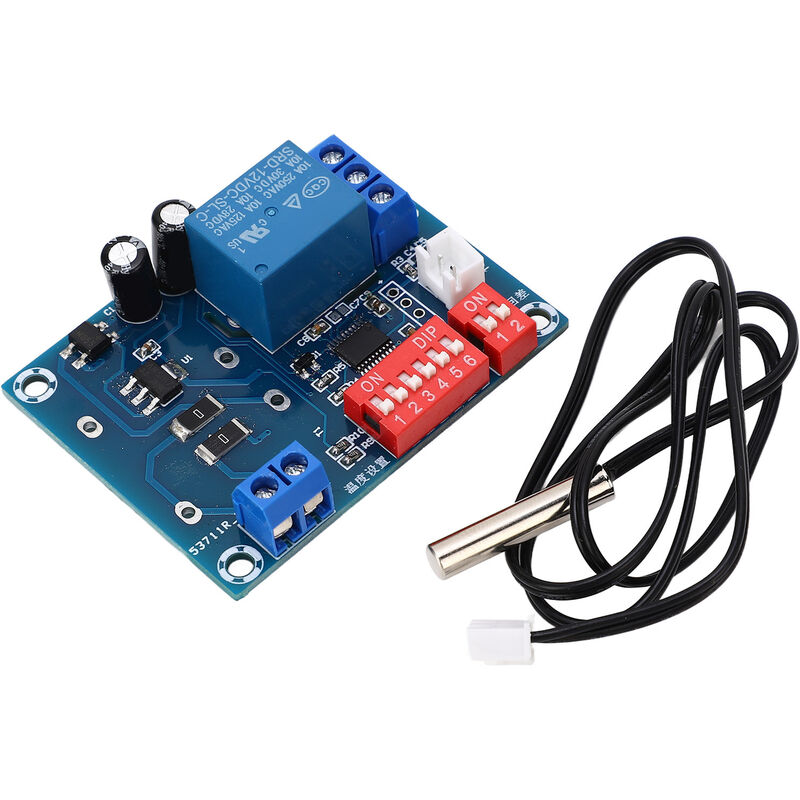 Temperature Control Switch 26℃ to 100℃ Temp Range 0.1 ℃ Accuracy 2 Stage  Thermostat Module 12V