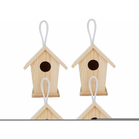 4PCS Birdhouse, Platane Wood Bird House For Houses Bird Nesting Outdoor,  Window Bird Nesting Box Bird House Wooden Houses For Crafts