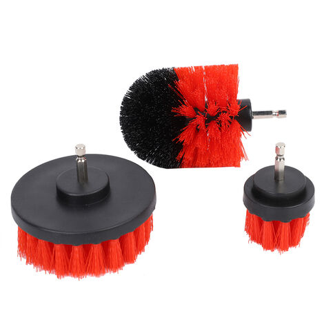 3pcs Drill Brush Set Cleaning Power Scrubber Attachment Car Tile Grout  Cleaner