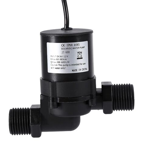 DC 12V Solar Water Circulation Pump Brushless Motor Water Pump 600L/H IP68  Waterproof Plug