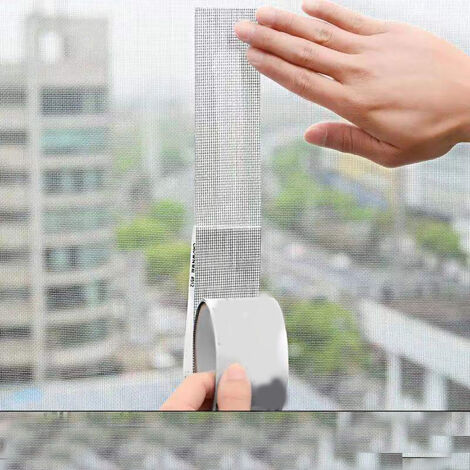 Window Screen Repair Fill Hole Self Adhesive Fine Mesh Screen Tape Mesh  Repair for Mosquito Repellent