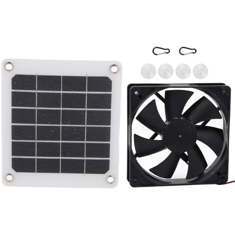 6V 10W Outdoor Solar Power Panel Exhaust Fan USB Charging for Greenhouse  Chicken House