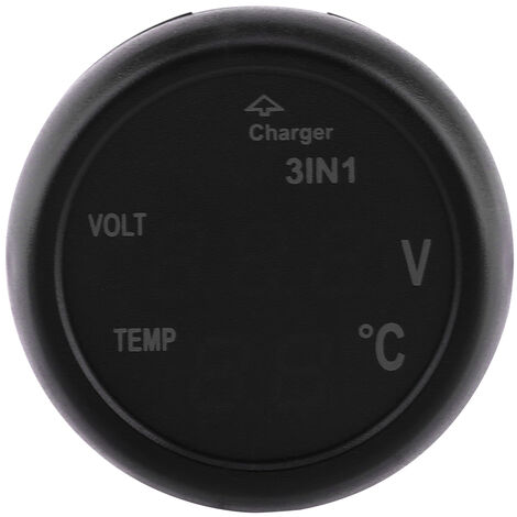 3 In 1 Car Voltmeter Thermometer USB Charger Cigarette Lighter