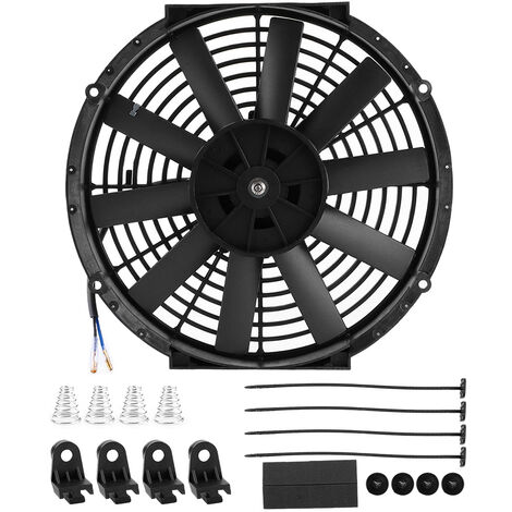 12in Pull/Push Car Radiator Fan Engine Bay Cooling with Mounting Kit Auto  Modified Parts