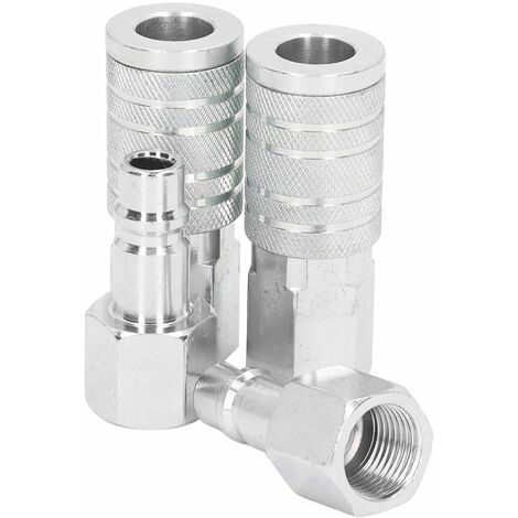 Air Hose Fittings, 2 Air Couplers, 2 Corrosion Resistant Plugs, 6 Locking  Balls 1/2 NPT