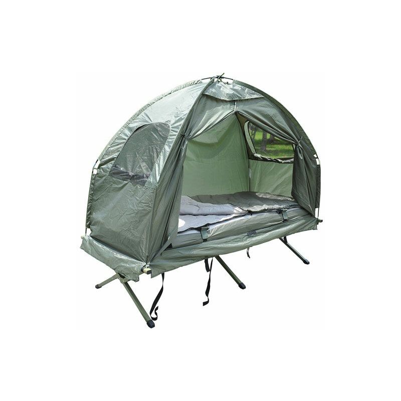 Bc-elec - 578-008 Cama de campamento con tienda de campaña, saco de dormir y colchón de aire