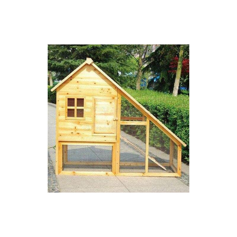 Bc-elec - 5663-0553 Jaula para conejos, cobertizo de madera con puerta y cajón, 136 x 118 x 61cm