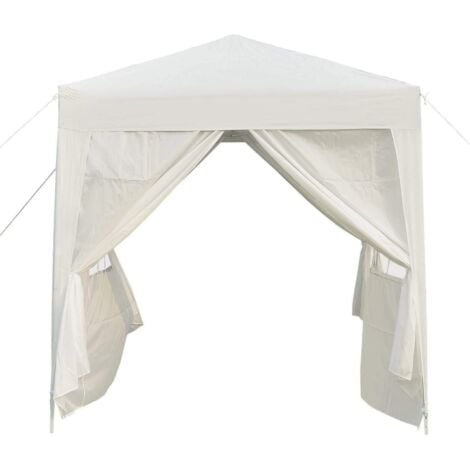 Bc-elec - 578-013 Gazebo de jardín plegable, Gazebo de jardín, Gazebo blanco 2X2m con 4 paredes laterales