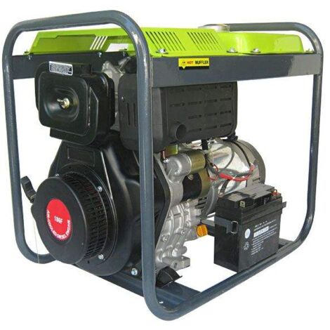 Varan Motors - 92611 Generador eléctrico diésel 5.0kVA, 1 x 400V, 1 x 230V, 1 x 12VDC