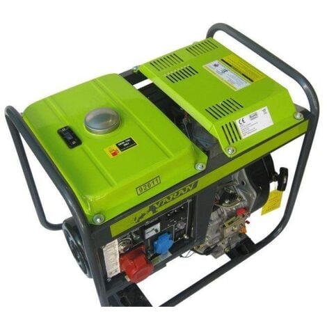 Varan Motors - 92611 Generador eléctrico diésel 5.0kVA, 1 x 400V, 1 x 230V, 1 x 12VDC