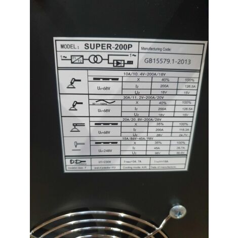 Varan Motors - Super200P Máquina de soldadura y corte 230v SUPER-200P ...