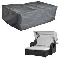 Bc-elec - HMRC-02 Funda protectora para mesas y muebles de jardín, Oxford 210D + tratamiento UV, 132x132x80cm - Negro