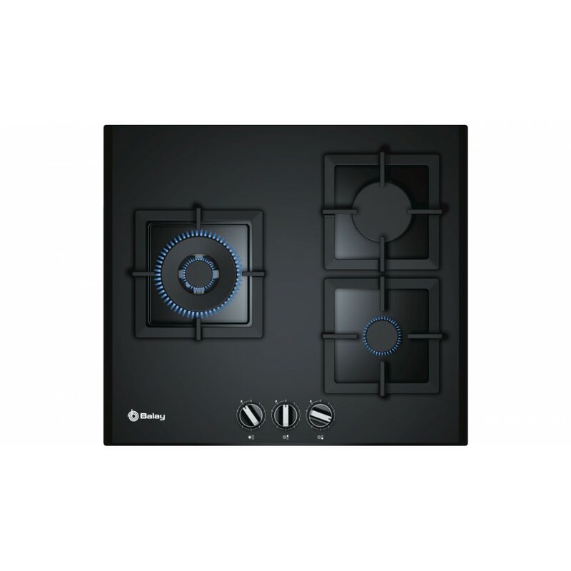 Balay 3ETG663HN hobs Negro Integrado Encimera de gas 3 zona(s)