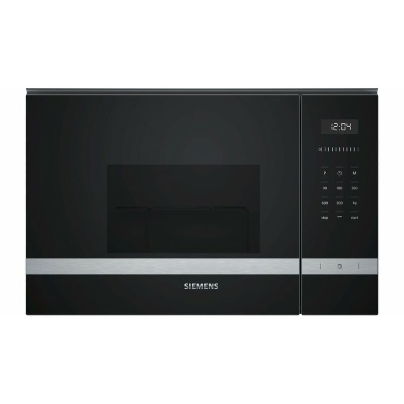 Siemens iQ500 BE525LMS0 Microondas Integrado combinado 20 L 800 W Negro, Acero inoxidable