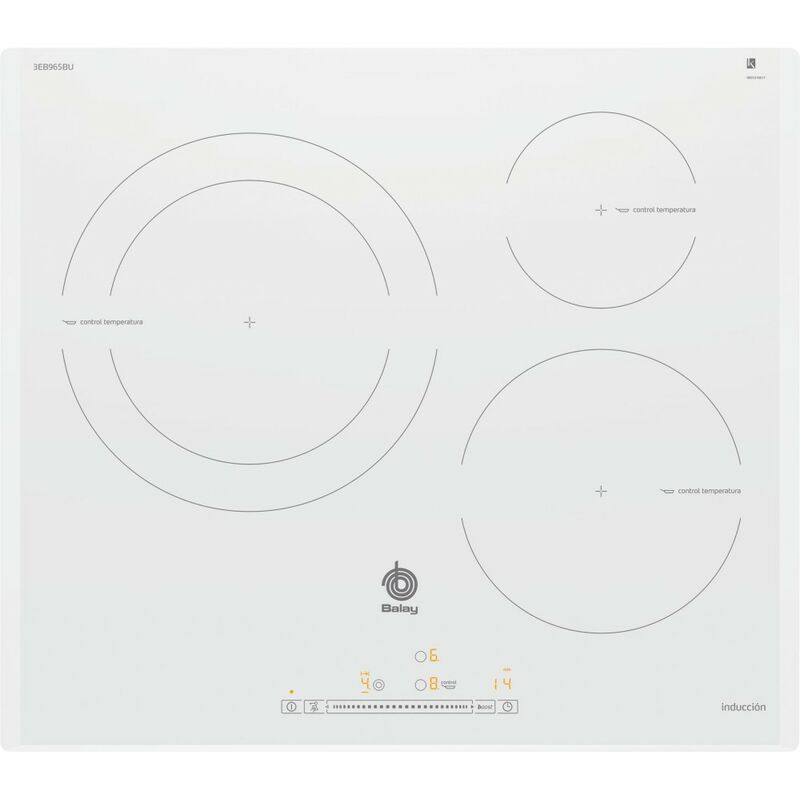 Balay 3EB965BU hobs Blanco Integrado Con placa de inducción 3 zona(s)