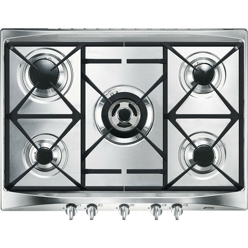 Smeg Cucina SR275XGH2 hobs Plata Integrado 70 cm Encimera de gas 5 zona(s)