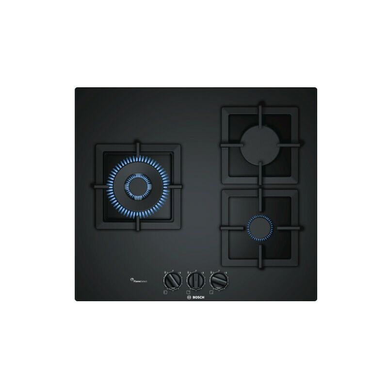 Bosch PPC6A6B20 hobs Negro Integrado Encimera de gas 3 zona(s)